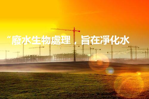 “廢水生物處理，旨在凈化水源，守護碧水藍(lán)天”